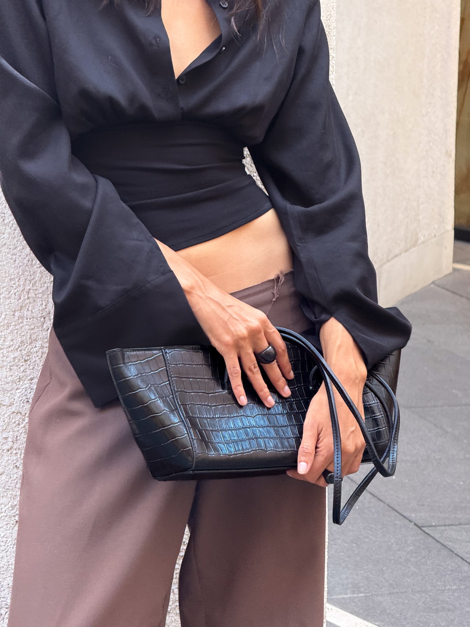 Mini Baguette Bag Onyx