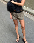 Tailored Mini Short Khaki