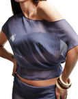 Freya Top Petrol Blue