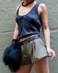 Tailored Mini Short Khaki