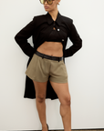 Tailored Mini Short Khaki