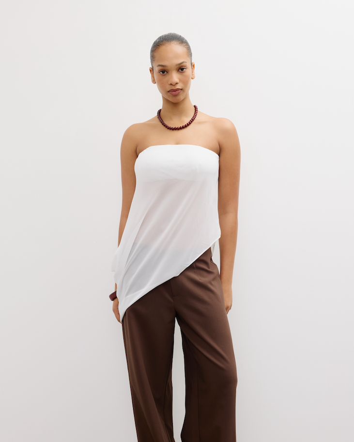 Tease Strapless Top Pearl