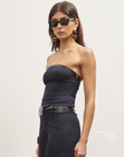 Mila Pinstripe Strapless